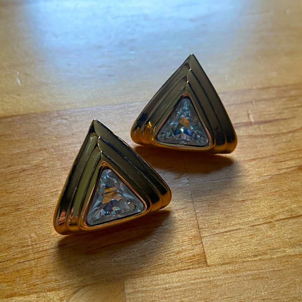 Vintage Gold Clip on Earrings